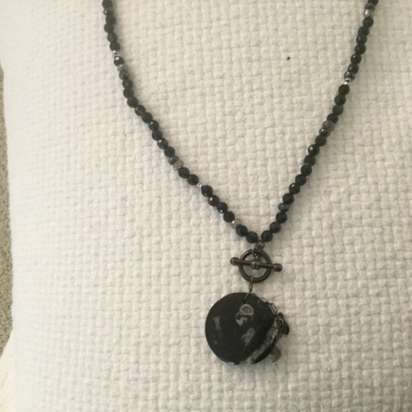 BRAND NEW Chan Luu 33” Black Sardonyx Necklace with Pendant - Picture 7 of 9